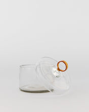 Load image into Gallery viewer, Amber Glass Handle Jar