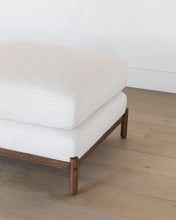 Load image into Gallery viewer, Morrison Wood Base Leather Ottoman
